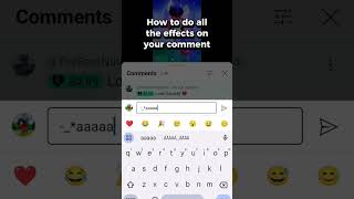 How to put all the effects on your comment