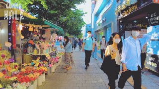 [4k] Seoul walking around Sin Chon (June 2021) 금요일 저녁 살아나는 신촌 주변 랜선 산책 좋아요