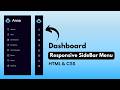 Build A Responsive Sidebar Menu using HTML and CSS | Side Navigation MenuBar
