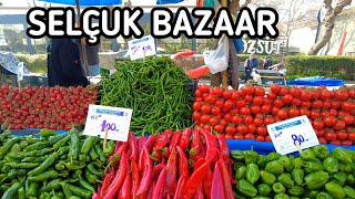 SELÇUK BAZAAR IZMIR TÜRKIYE | Walking Tour | 01 February 2025 | 4k UHD 60fps