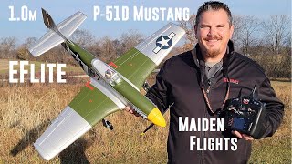 E-flite - P-51D Mustang - 1.0m - Maiden Flights