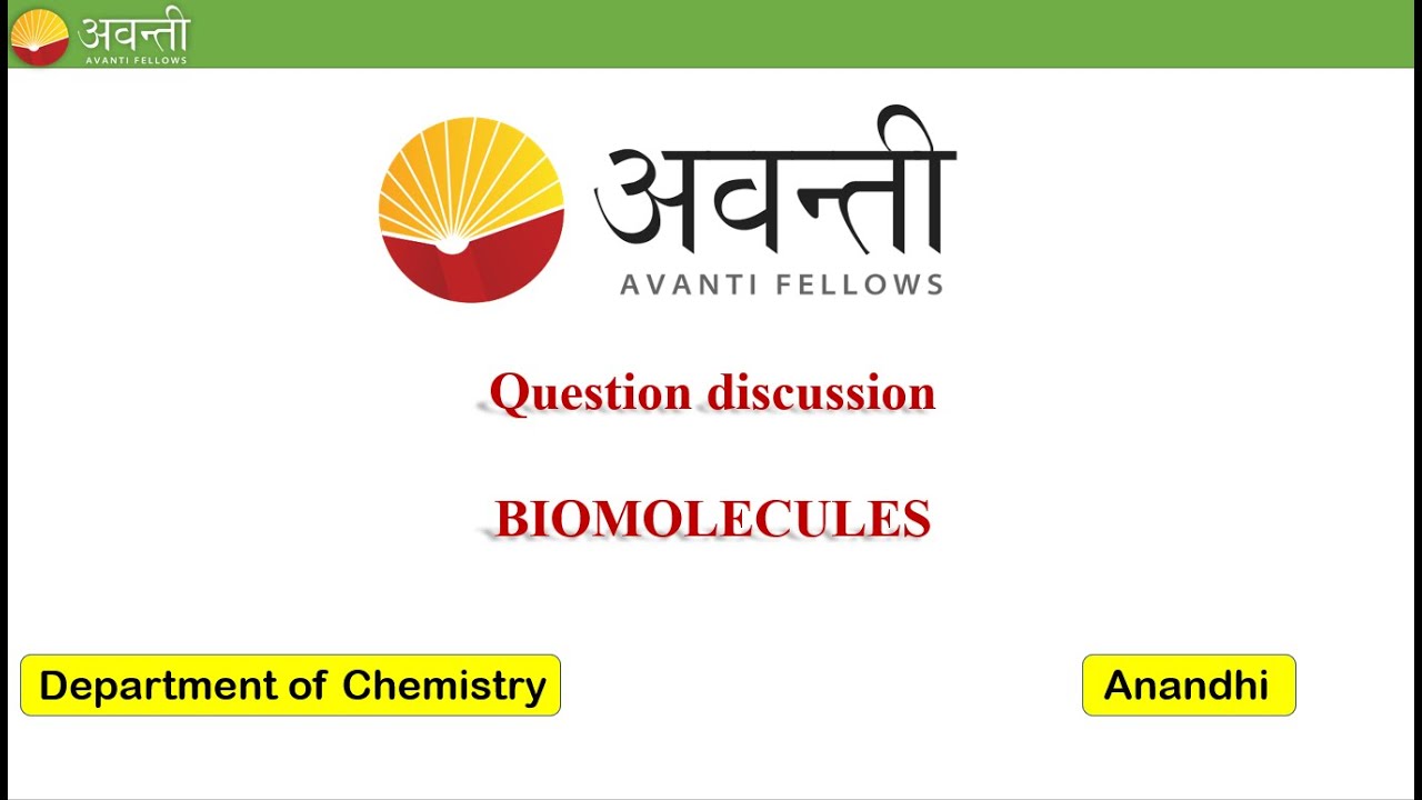 Question Discussion Biomolecules Part 1 Youtube