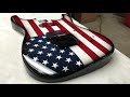 Fender HM Strat Guitar - USA American Flag paint job - Sims Custom Shop