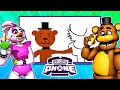 Freddy and Funtime Freddy vs Glamrock Chica in GARTIC PHONE