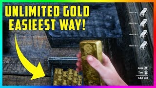 Red Dead Redemption 2 UNLIMITED Gold Bars Money Glitch Updated EASIEST Method! (RDR2 Gold Bars)