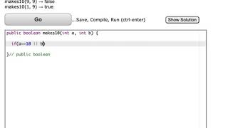 Java: CodingBat– Warmup-1– makes10