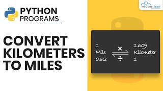 Python Program to Convert Kilometers to Miles (Hindi) | Python Tutorial.