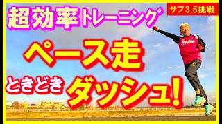 【サブ4マラソンランナー61才がサブ3.5に挑戦する為の超効率トレーニング！】それは｢ペース走ときどきダッシュ｣です♪実際にやりながら､たくさんのメリットをご紹介します～！