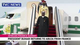 President Muhammadu Buhari Returns To Abuja From France