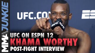 Khama Worthy wants Lawler vs. MacDonald type fights | UFC on ESPN 12 post-fight interview
