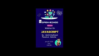 Webinar on JavaScript by Mohit Wadhwani