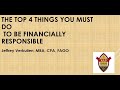 The Top Four Things Your Chapter Must Do to Be Financially Responsible