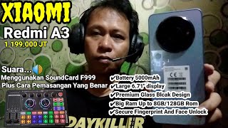 💯 Xiaomi Redmi A3 Paling Murah RAM (4GB+4GB) ROM 128GB ❗ Review Menggunakan Soundcard F999