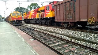 😍😍 ROZA WDG-6G MEET UP ROZA WGD-4G WITH BCNA RAKE (GOODS TRAIN) THRASHING PTLD RUSHING TOWARDS NBQ