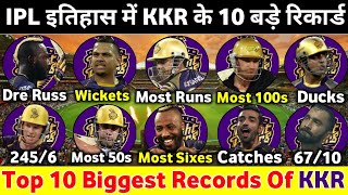 IPL ALL TIME RECORD OF KKR : TOP 10 BIGGEST RECORDS OF KOLKATA KNIGHT RIDERS IN IPL HISTORY