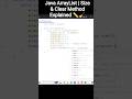Java ArrayList | Size & Clear Method Explained 📏🧹#coding #learnwithrehan #programming #javatutorial