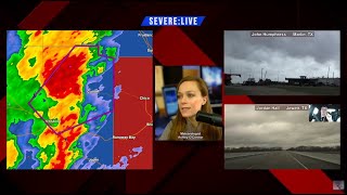 Live Weather Coverage - Texas Tornado and Large Hail Threat - SevereStudios Storm Chasers