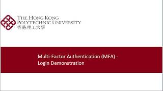 Multi-Factor Authentication (MFA) - Login Demonstration