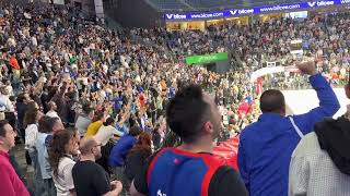 Anadolu Efes Fans Celebrating Winning Vs Fenerbahce