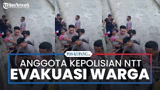 Video Viral, Anggota Polda NTT dan Polres Kupang Bantu Warga Sebrangi Jembatan Putus Nunpisa