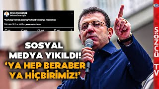 Ayşe Barım Tutuklandı! Ekrem İmamoğu'ndan Bomba Tweet Adeta Meydan Okudu