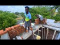 amazing roof construction construction of roof level brick work in wall techniques using sand cement