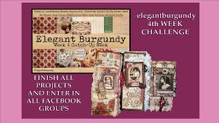 #elegantburgundy 4th WEEK FINISH MY PROJECTS              COLLABORATION WITH @nonstoppapercrafts