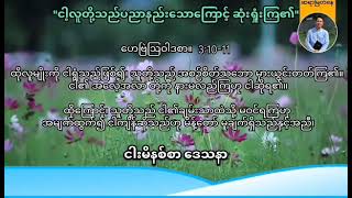 ''ငါ့လူတို့သည်ပညာနည်းသောကြောင့်ဆုံးရှုံးကြ၏'' | Saya Myat Nay | 29.1.2025