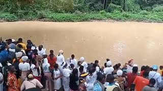 Devotees drink contaminated water from Osun River