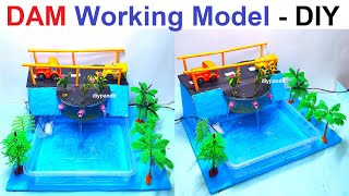 dam working model science exhibition project - simple and easy - diy | DIY pandit