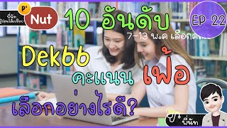 10 อันดับ เลือกคณะ Dek66 😱 กสพท vs Admission 😉 ถ้าคะแนนเฟ้อ 🔥 มีแนวเลือกอย่างไร [ห้ามพลาด] ⭐️EP22