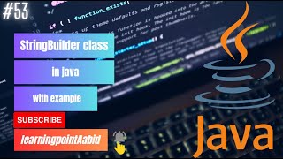 StringBuilder in java | StringBuilder in java in hindi | #java | #string