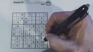 SudokuPrimer 34 - tips for solving a hard puzzle - Sudoku To Go vol 101