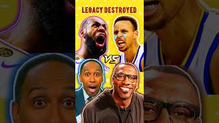 #LeBronJames DESTROYED #StephCurry's LEGACY ‼️🤯🐐❌ #STEPHENASMITH #SHANNONSHARPE #ESPN #NBA #SHORTS