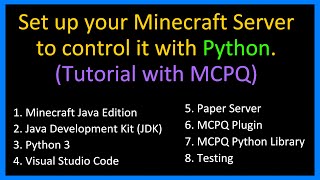 Set up your Minecraft server to control it with Python (MCPQ)