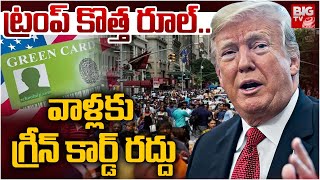 వాళ్లకు గ్రీన్ కార్డ్ రద్దు | Trump Sensational Desicion on US Citizen Ship | Green Card | BIG TV