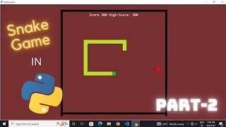 Python snake game tutorial (part 2) Making the snake move