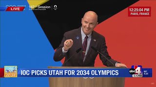 Salt Lake City named as host of 2034 Winter Olympic Games