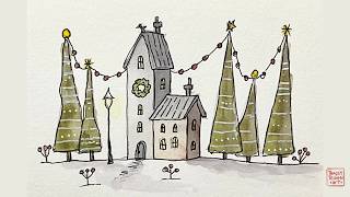 Create a Watercolor Holiday Painting: A Cozy Art Tutorial