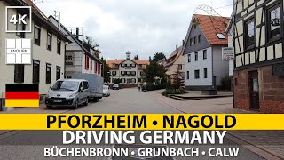 Driving in GERMANY • Pforzheim 🚙 🇩🇪 Calw • Nagold【4K】POV driving [Fahren in Deutschland]