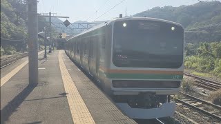 E231系普通列車沼津行き函南駅発車シーン!