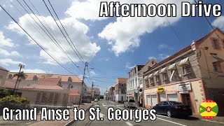 Scenic Drive From Grand Anse To St  Georges Grenada | Afternoon Drive