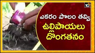 ఎకరం పొలం తవ్వి ఉల్లిపాయలు దొంగతనం | Onion Crop Stolen From Farm In Madhya Pradesh | 10TV News