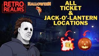 ALL Ticket \u0026 Jack-O'-Lantern Locations! | Halloween | Retro Realms