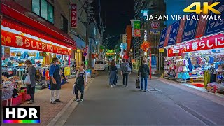 Japan - Tokyo street market night walk in Sugamo • 4K HDR