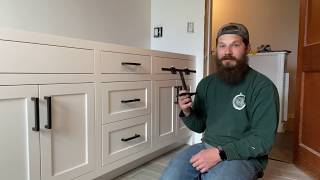 Shaker Cabinet handle installation with the Cabinet Hardware Jig | True Position Tools