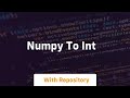 numpy to int
