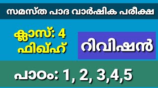 സമസ്ത പാദ വാർഷിക പരീക്ഷ|ക്ലാസ്: 4|ഫിഖ്ഹ്| റിവിഷൻ| പാഠം: 1 മുതൽ 5 വരെ