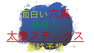 面白い穴馬発見　打倒クリンチャー　太秦ステークス　予想　２０２０オタク芳乃の🏇配信