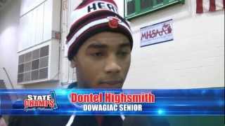 Dontel Highsmith - Dowagiac Basketball Feature on STATE CHAMPS! High School Sports Show